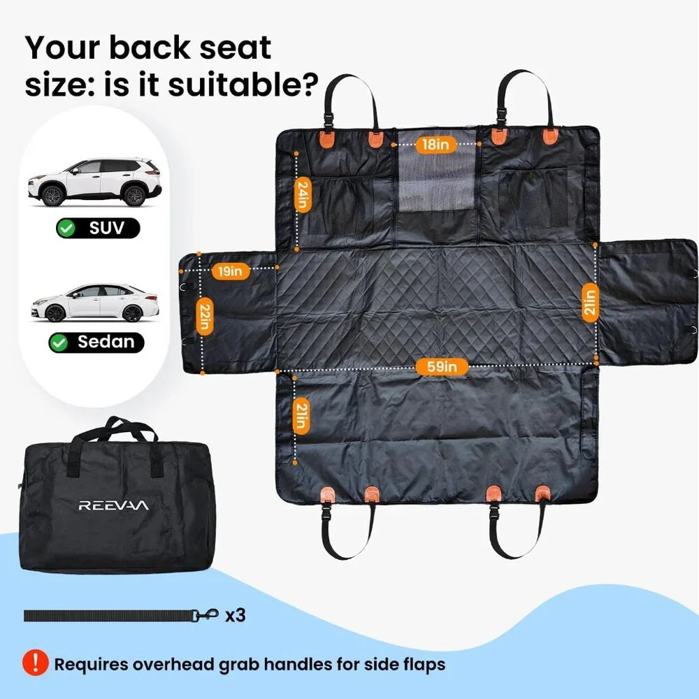 Dog Seat Cover, [100% Waterproof] Hammock Scratch Proof Nonslip Durable Pet Back